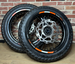 Колеса МОТАРД комп-т Crosstrec, Legend, Holeshot (диски алюм. с шиной 120/70-17,150/70-17, зв.520-40