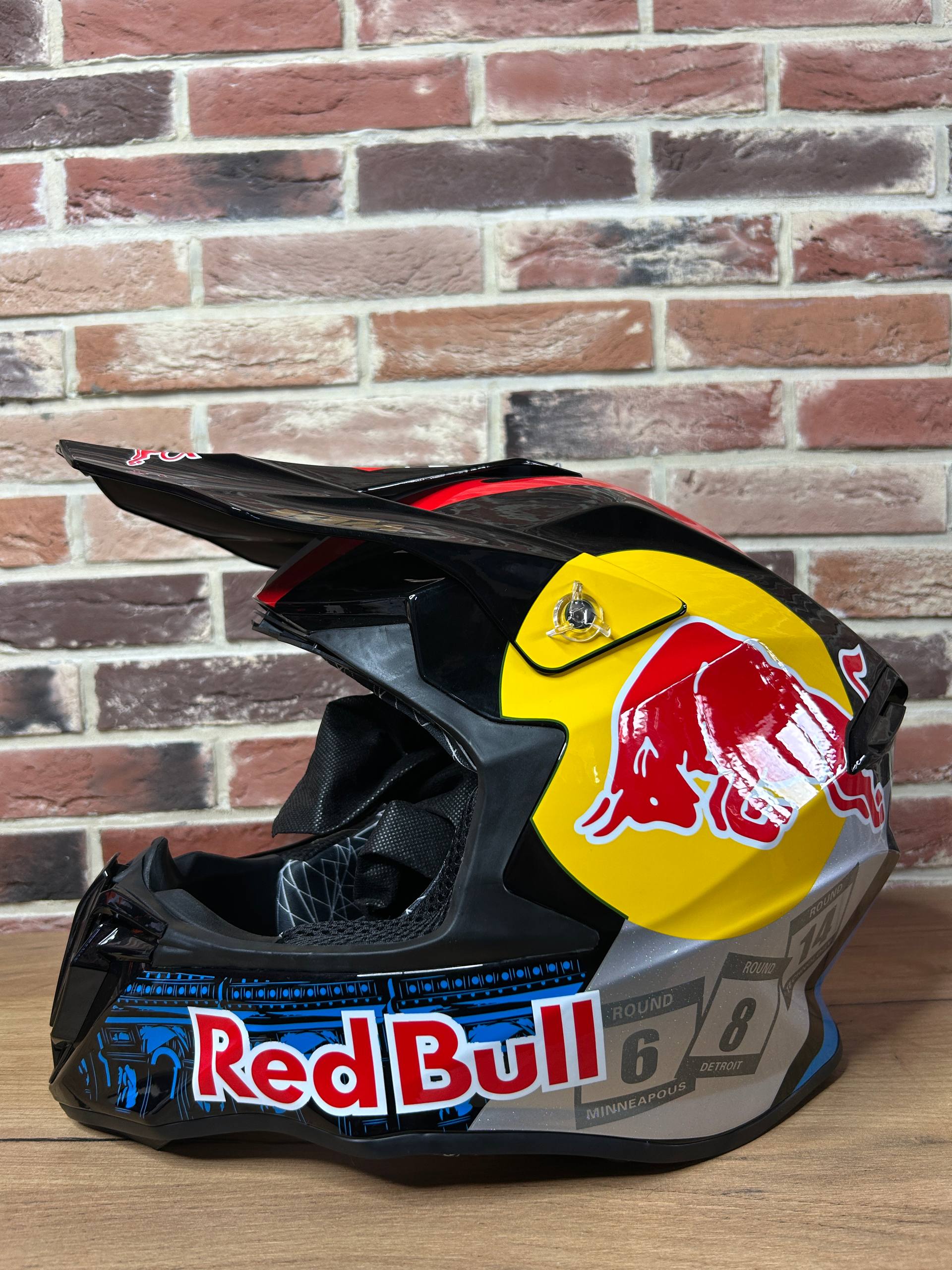 Шлем кроссовый RedBull черный - 2XL