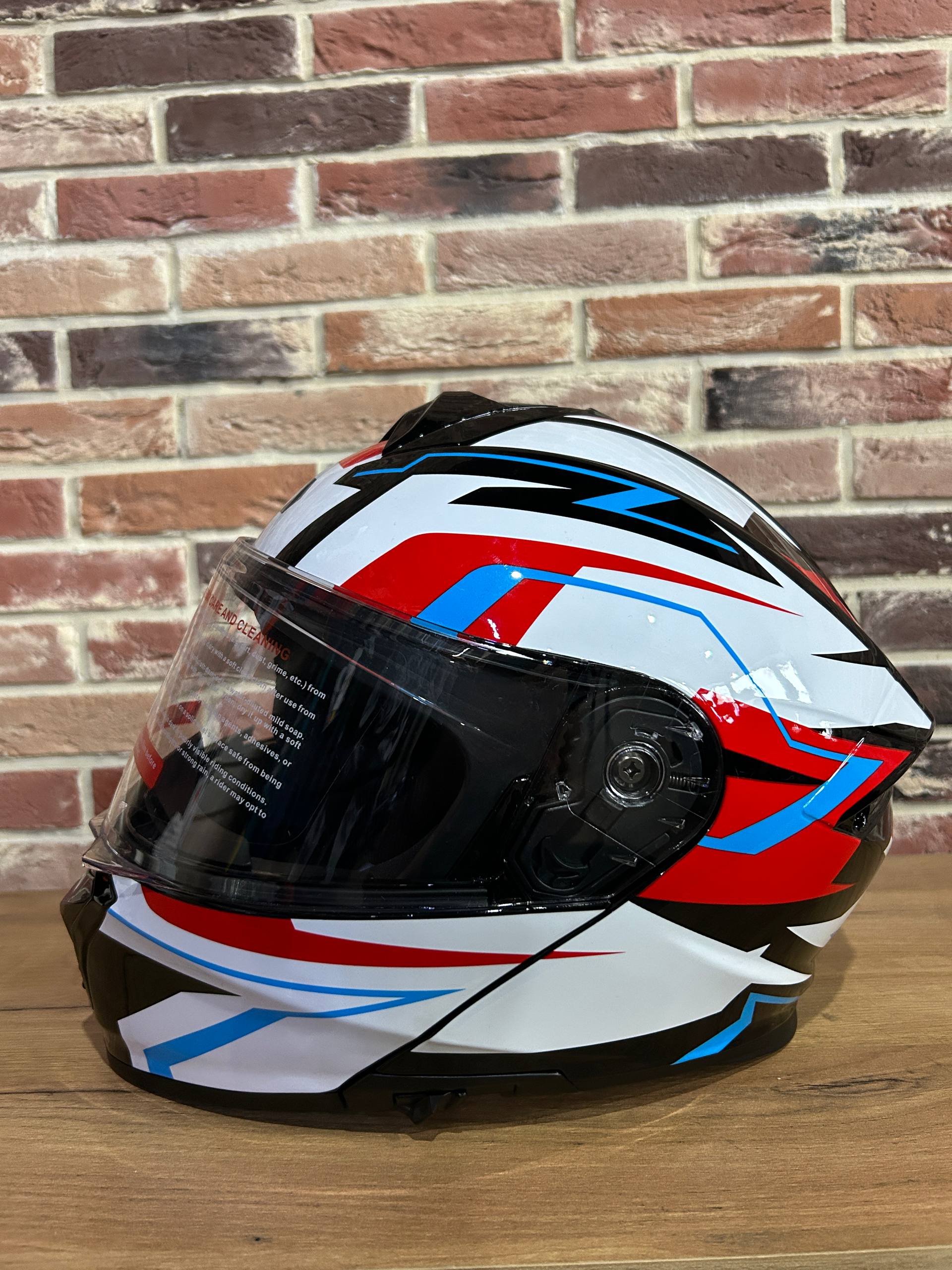 Шлем модуляр UCHOOSE ADV красно-белый - 2XL
