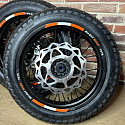 Колеса МОТАРД комп-т ZR,Sport Pro, CR-Z (диски алюм,шины110/90-17,130/70-17, зв.520x40) ось20/25
