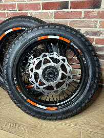 Колеса МОТАРД комп-т ZR,Sport Pro, CR-Z (диски алюм,шины110/90-17,130/70-17, зв.520x40) ось20/25