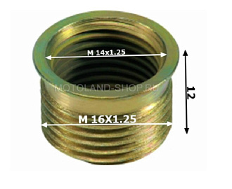Ввертыш свечной мото (M14X1,25 L=12mm)