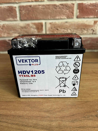 Аккумуляторная батарея VEKTOR PLUS HDV 1205